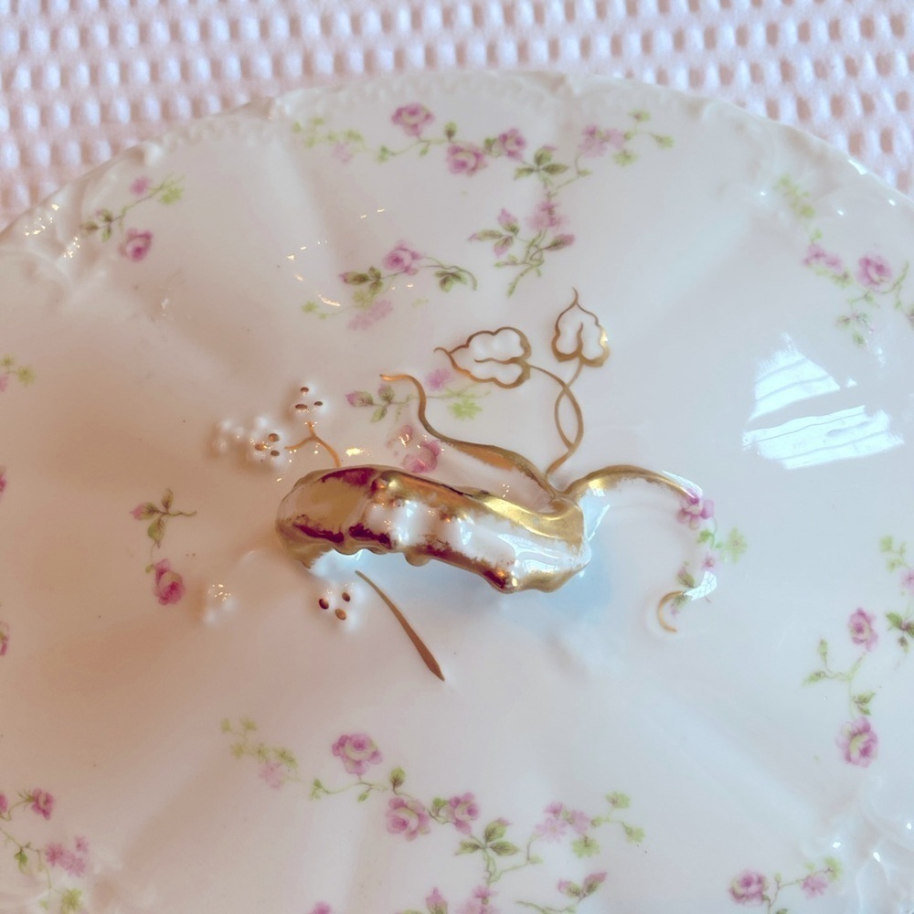 Limoges Soup Tureen Pink Green Floral